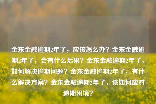 金东金融逾期2年了，应该怎么办？金东金融逾期2年了，会有什么后果？金东金融逾期2年了，如何解决逾期问题？金东金融逾期2年了，有什么解决方案？金东金融逾期2年了，该如何应对逾期困境？