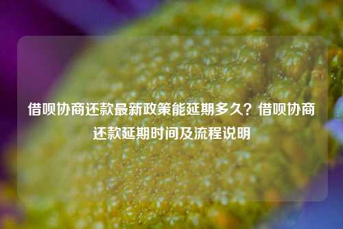 借呗协商还款最新政策能延期多久？借呗协商还款延期时间及流程说明