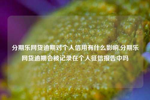 分期乐网贷逾期对个人信用有什么影响,分期乐网贷逾期会被记录在个人征信报告中吗