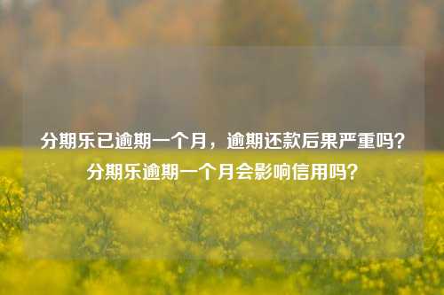 分期乐已逾期一个月，逾期还款后果严重吗？分期乐逾期一个月会影响信用吗？