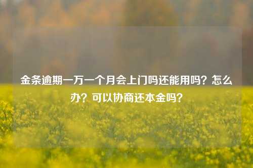 金条逾期一万一个月会上门吗还能用吗？怎么办？可以协商还本金吗？