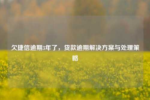 欠捷信逾期3年了，贷款逾期解决方案与处理策略