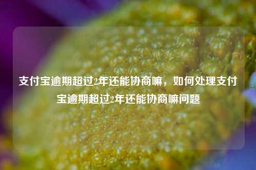 支付宝逾期超过2年还能协商嘛，如何处理支付宝逾期超过2年还能协商嘛问题