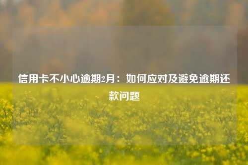 信用卡不小心逾期2月：如何应对及避免逾期还款问题