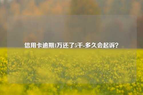 信用卡逾期1万还了5千-多久会起诉？