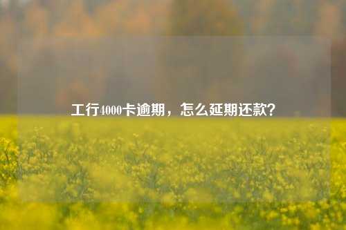 工行4000卡逾期，怎么延期还款？