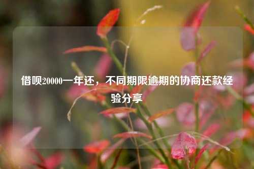 借呗20000一年还，不同期限逾期的协商还款经验分享