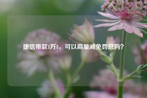 捷信带款1万8，可以商量减免罚息吗？