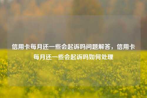 信用卡每月还一些会起诉吗问题解答，信用卡每月还一些会起诉吗如何处理