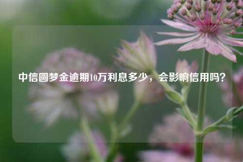 中信圆梦金逾期10万利息多少，会影响信用吗？