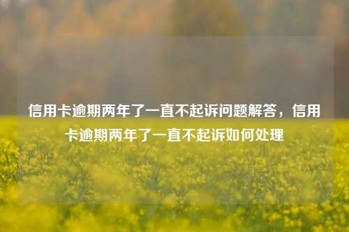 信用卡逾期两年了一直不起诉问题解答，信用卡逾期两年了一直不起诉如何处理