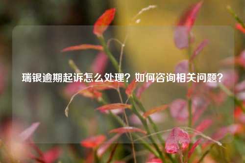 瑞银逾期起诉怎么处理？如何咨询相关问题？