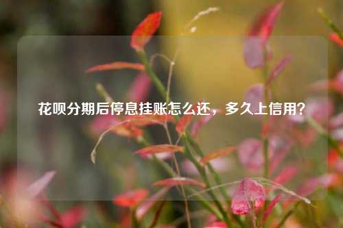 花呗分期后停息挂账怎么还，多久上信用？