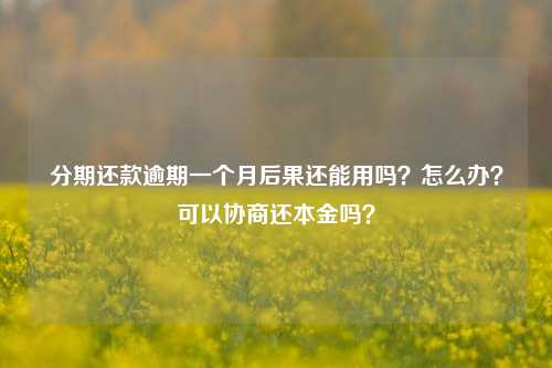 分期还款逾期一个月后果还能用吗？怎么办？可以协商还本金吗？