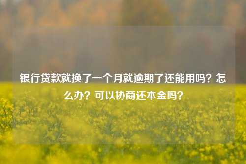 银行贷款就换了一个月就逾期了还能用吗？怎么办？可以协商还本金吗？