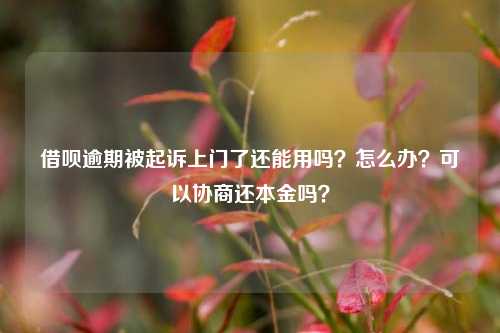 借呗逾期被起诉上门了还能用吗？怎么办？可以协商还本金吗？