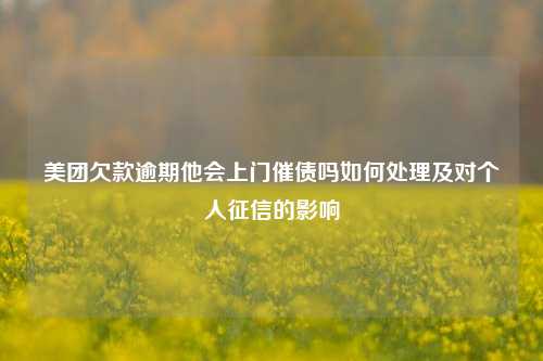 美团欠款逾期他会上门催债吗如何处理及对个人征信的影响