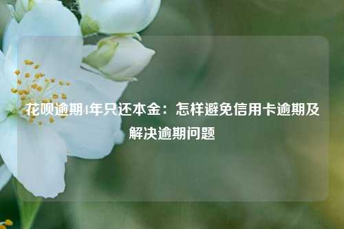 花呗逾期4年只还本金：怎样避免信用卡逾期及解决逾期问题