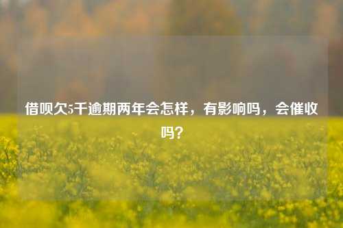 借呗欠5千逾期两年会怎样，有影响吗，会催收吗？