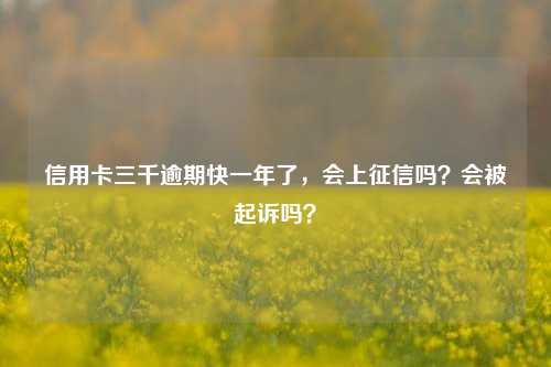 信用卡三千逾期快一年了，会上征信吗？会被起诉吗？