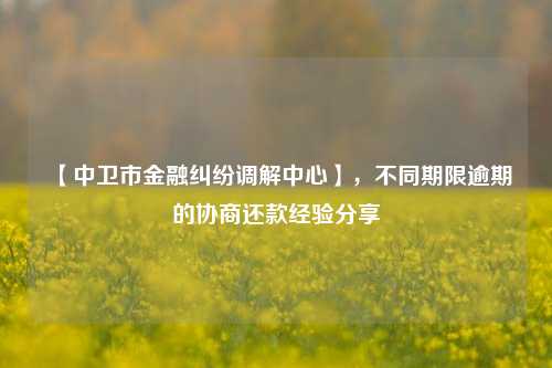 【中卫市金融纠纷调解中心】，不同期限逾期的协商还款经验分享