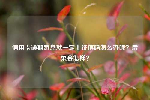 信用卡逾期罚息就一定上征信吗怎么办呢？后果会怎样？