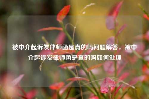 被中介起诉发律师函是真的吗问题解答，被中介起诉发律师函是真的吗如何处理