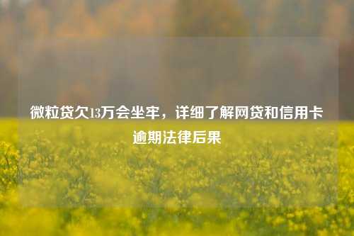 微粒贷欠13万会坐牢，详细了解网贷和信用卡逾期法律后果