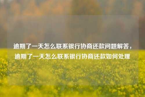 逾期了一天怎么联系银行协商还款问题解答，逾期了一天怎么联系银行协商还款如何处理