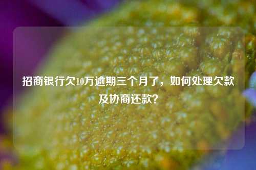 招商银行欠10万逾期三个月了，如何处理欠款及协商还款？