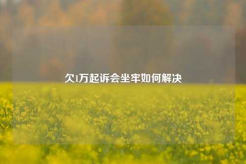 欠1万起诉会坐牢如何解决