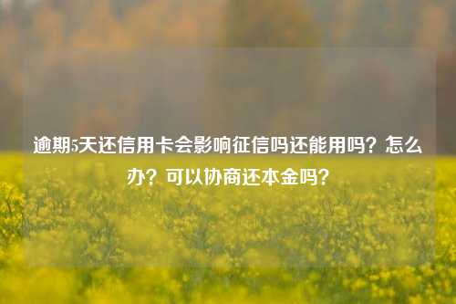 逾期5天还信用卡会影响征信吗还能用吗？怎么办？可以协商还本金吗？