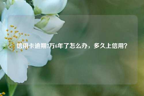 信用卡逾期7万6年了怎么办，多久上信用？