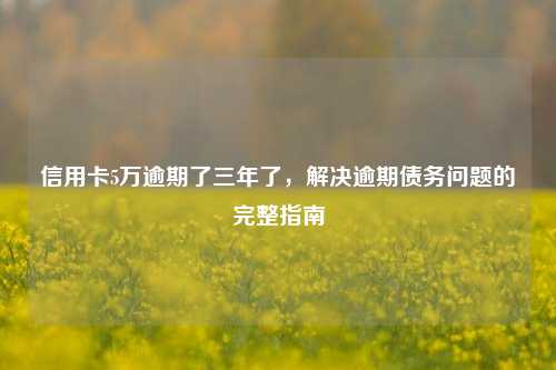 信用卡5万逾期了三年了，解决逾期债务问题的完整指南