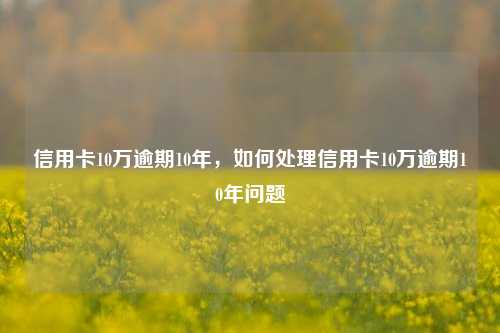 信用卡10万逾期10年，如何处理信用卡10万逾期10年问题