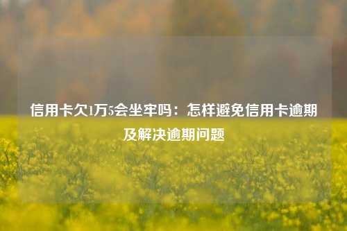 信用卡欠1万5会坐牢吗：怎样避免信用卡逾期及解决逾期问题