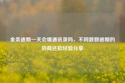 金条逾期一天会爆通讯录吗，不同数额逾期的协商还款经验分享