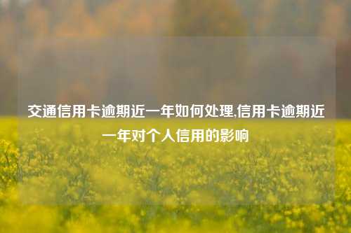 交通信用卡逾期近一年如何处理,信用卡逾期近一年对个人信用的影响