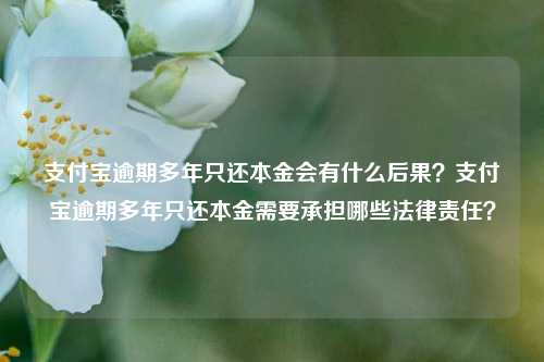 支付宝逾期多年只还本金会有什么后果？支付宝逾期多年只还本金需要承担哪些法律责任？