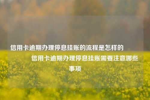 信用卡逾期办理停息挂账的流程是怎样的                    信用卡逾期办理停息挂账需要注意哪些事项