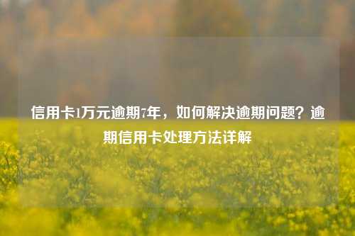 信用卡1万元逾期7年，如何解决逾期问题？逾期信用卡处理方法详解