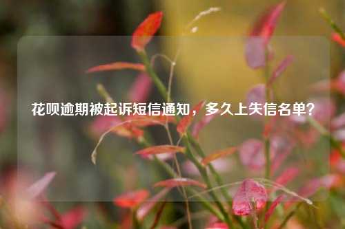 花呗逾期被起诉短信通知，多久上失信名单？