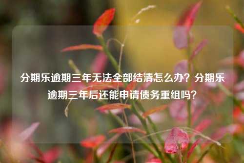 分期乐逾期三年无法全部结清怎么办？分期乐逾期三年后还能申请债务重组吗？