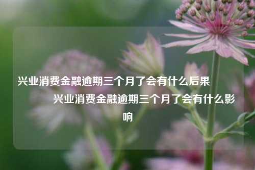 兴业消费金融逾期三个月了会有什么后果                    兴业消费金融逾期三个月了会有什么影响