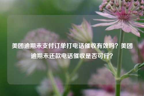 美团逾期未支付订单打电话催收有效吗？美团逾期未还款电话催收是否可行？