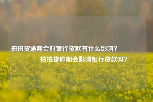 拍拍贷逾期会对银行贷款有什么影响？                    拍拍贷逾期会影响银行贷款吗？